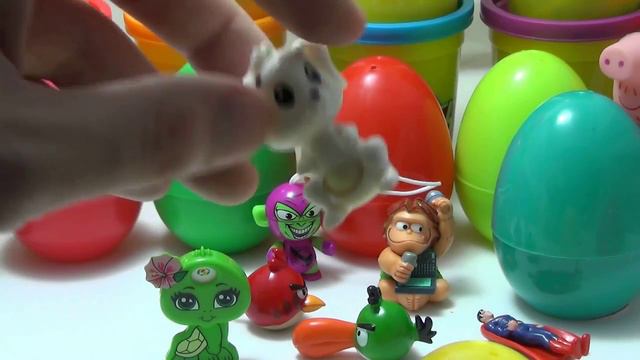 12 Surprise Eggs Marvel toys Angry Birds Kinder Surprise смотреть онлайн