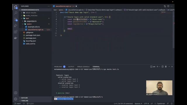 #05 | Write First Test | WebdriverIO Mocha Framework смотреть онлайн