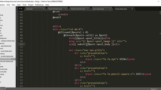 Laravel 5.4 Blog Tutorial Part-11 - Create View Edit and Delete Post Links смотреть онлайн