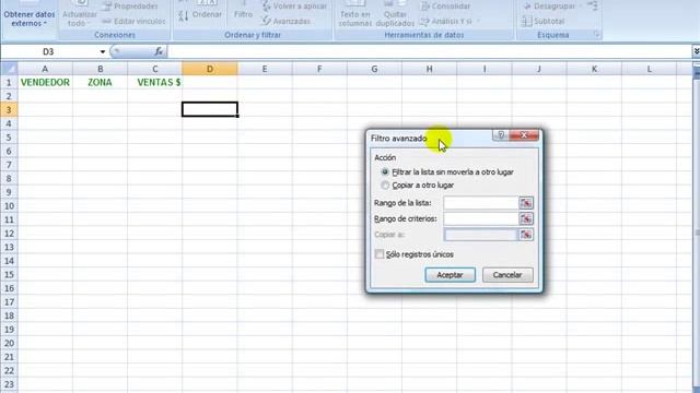 filtros avanzados Excel 2007 смотреть онлайн