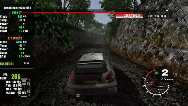 NVIDIA 9800 GT 512 MB - COLIN McRAE 2005 (2004) смотреть онлайн