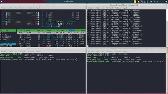 6 - Docker: Colocación de límites en el uso de la CPU en contenedores смотреть онлайн