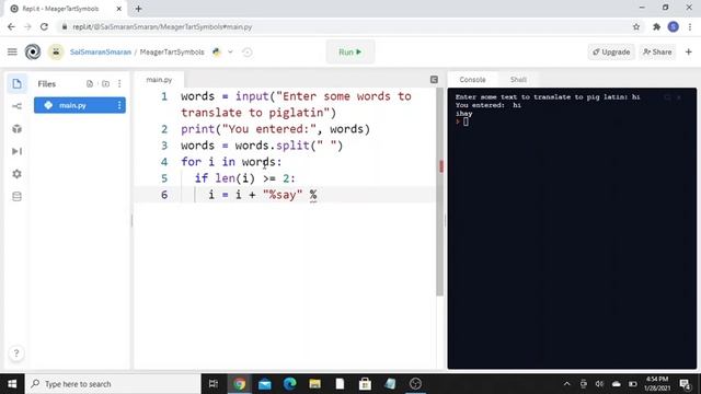 Pig Latin translator in Python смотреть онлайн