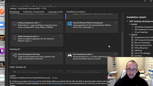 Installing Visual Studio 2022 on Windows 10 смотреть онлайн