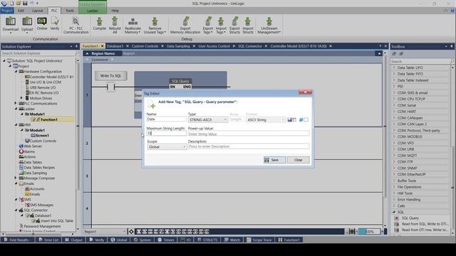 Sterownik PLC od UNITRONICS zapisuje dane do bazy SQL смотреть онлайн