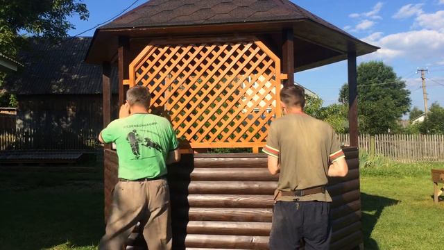 Беседка фінальний етап роботи. Garden pavilion смотреть онлайн