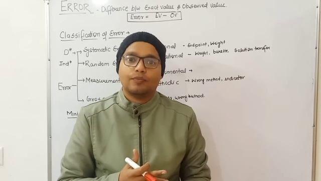 Error - Definition & Types Chapter -1 Pharmaceutical Chemistry-I D.Pharm /Analysis B.Pharm 1st sem смотреть онлайн