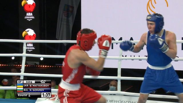 Kielce 2021 Session9B (M64kg) MATYAKUBOV Bozorboi (UKR) vs DZHUROV Krasimir Atanasov (BUL) смотреть онлайн