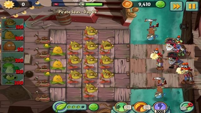 Plants vs Zombies 2 : Pirate Seas Day 14 Walkthrough смотреть онлайн