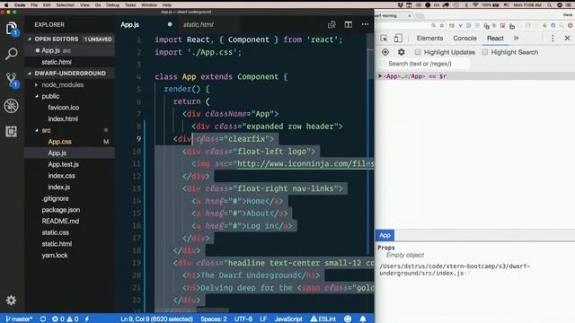 Day 5 - Morning, part 11: Copy static HTML into JSX - XTBC 2018 Session 3 смотреть онлайн