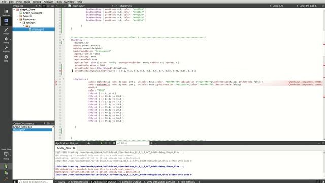 Glowing Qt Charts Using QML ChartView смотреть онлайн