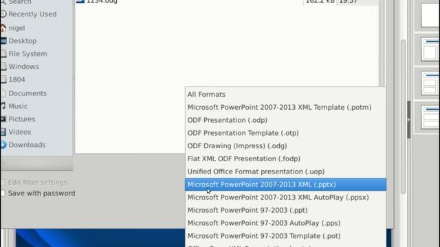 Save LibreOffice Presentation as PPTX or PDF смотреть онлайн