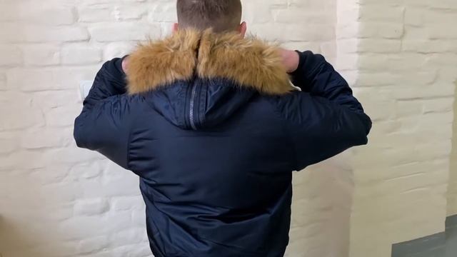 Парка короткая Alpha Industries N-2B Blue смотреть онлайн