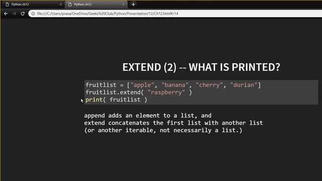 Ch12- LISTS смотреть онлайн