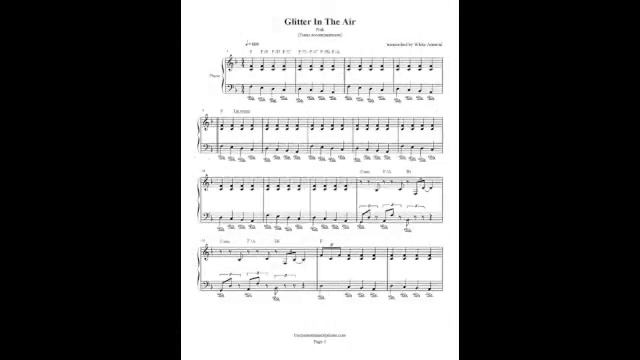 Glitter In The Air - P!nk - Piano Accompaniment смотреть онлайн