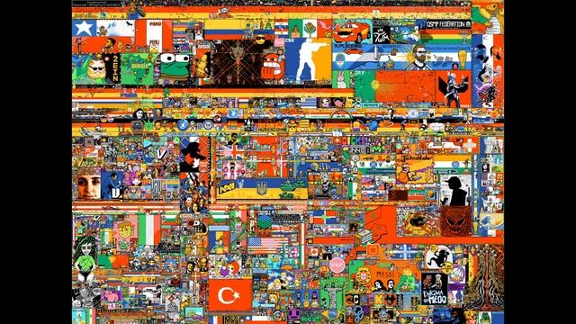 Official r/place 2023 canvas timelapse смотреть онлайн