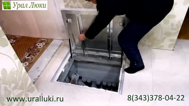 Напольный люк в подвал с амортизаторами смотреть онлайн