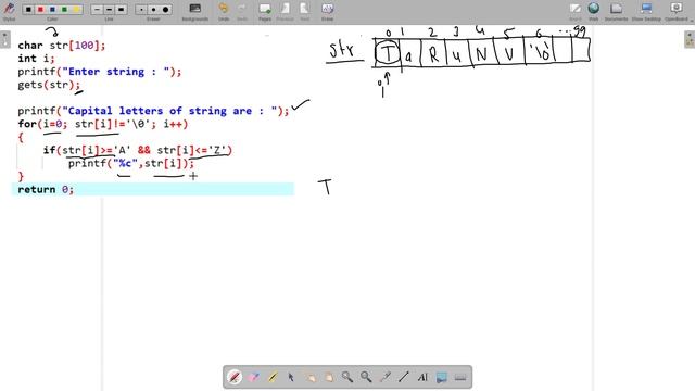 c program to print capital alphabets of string смотреть онлайн