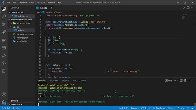 TypeScript Property Decorators [1/4] смотреть онлайн