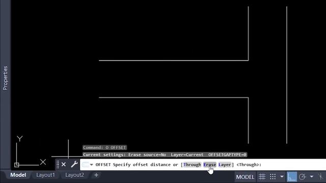 AutoCAD OFFSET COMMAND ||1_CMD_VIDEO || смотреть онлайн