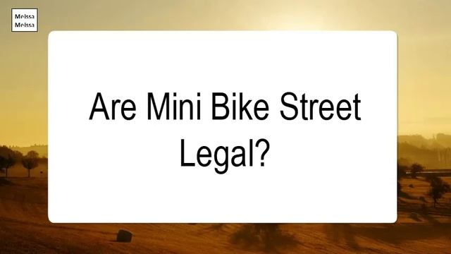 Are Mini Bike Street Legal смотреть онлайн