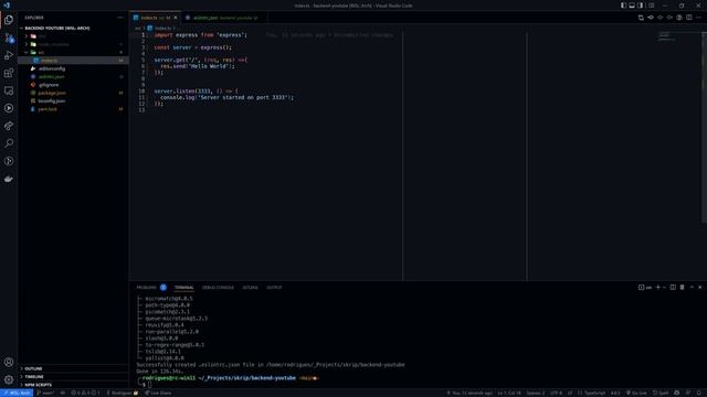 Criando API básica com Node.JS | Typescript | Express | Eslint смотреть онлайн