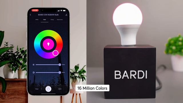 BARDI Smart LED Light Bulb 12W RGB + White + Warm White смотреть онлайн