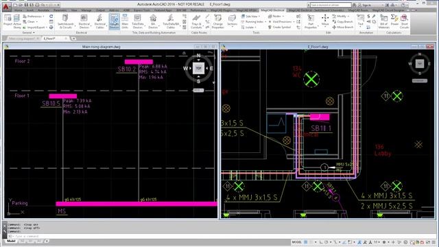 MagiCAD 2015.4 for AutoCAD - Improved Main Rising Diagram tool смотреть онлайн