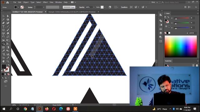 How to create Three Letters Triangle Lettermark Logos in Adobe Illustrator | Illustrator Tutorial смотреть онлайн