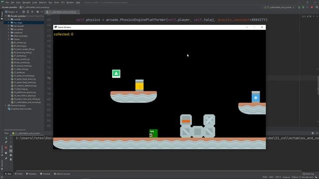 Python Arcade játékfejlesztés #21 - hangok, zene és felszedhető tárgyak смотреть онлайн