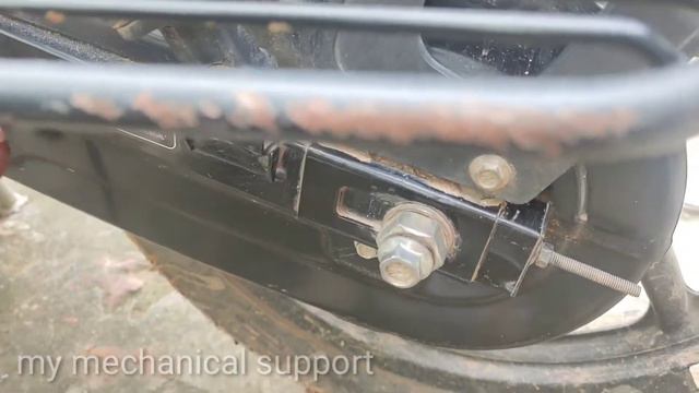 How to tight/Adjust motorcycle chain at home ! pulsar 125 chain tight | my mechanical support смотреть онлайн