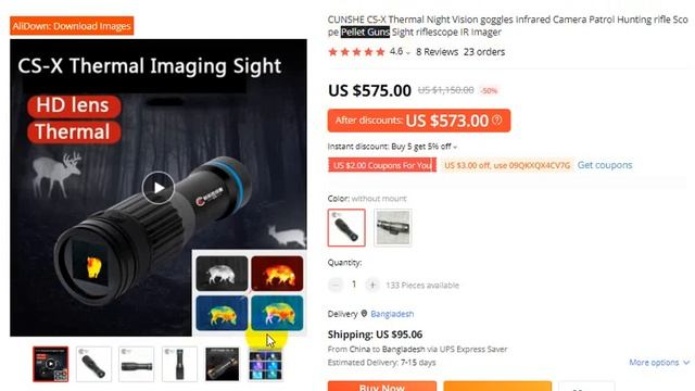 CUNSHE CS X Thermal Night Vision goggles Infrared Camera Patrol Hunting rifle Scope New смотреть онлайн