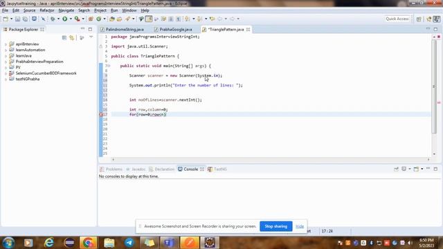 Java Interview Programs Triangle Pattern Automation Testing Interview смотреть онлайн