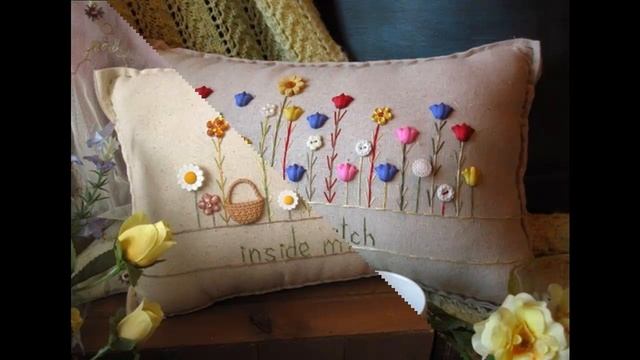 ИНТЕРЬЕРНЫЕ ПОДУШКИ С ВЫШИВКОЙ И ДЕКОРАТИВНЫМИ ПУГОВИЧКАМИ смотреть онлайн