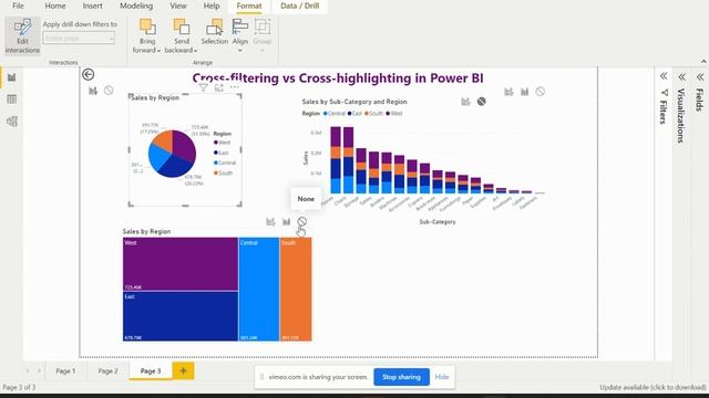 How to enable interactions in Power BI | Cross-filtering & Cross-highlighting| Power BI for Beginne смотреть онлайн