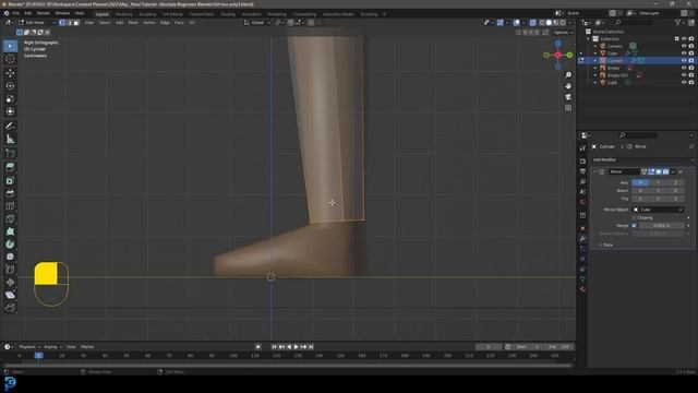 Tutorial: Blender MODELLING For Absolute Beginners | Low Poly Girl смотреть онлайн