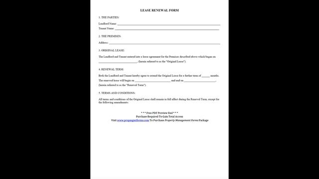 Lease Renewal Form: Property Management Forms смотреть онлайн