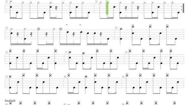 Spasm + Meshuggah + Drum only + Drum tab смотреть онлайн