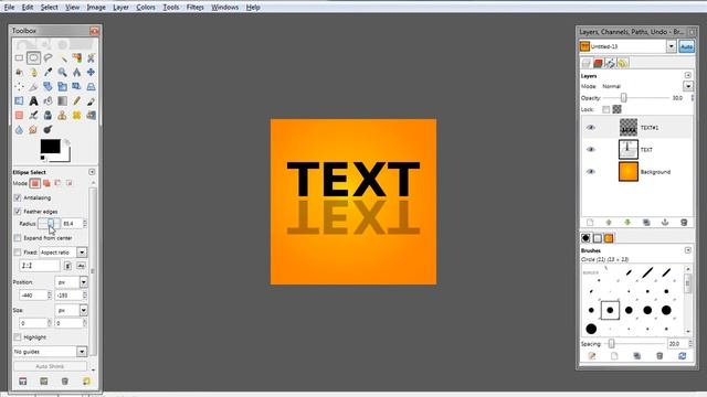 GIMP How To: Text reflection смотреть онлайн