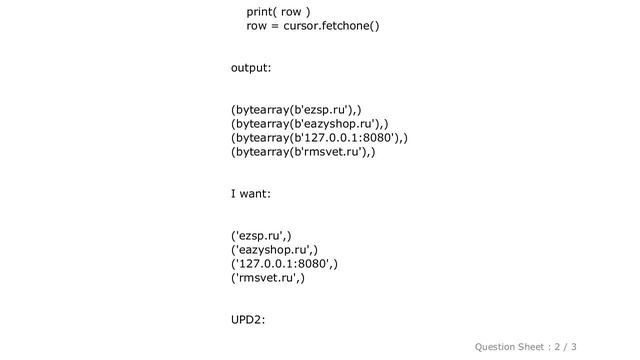 MySQL : How to return str from MySQL using mysql.connector? смотреть онлайн
