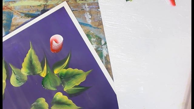 Как нарисовать цветы одним мазком! #Dari_Art #oneStroke смотреть онлайн