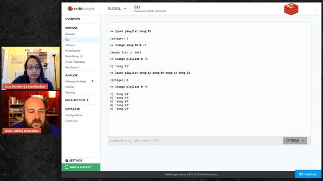 Redis University RU101[LIVE] - Week 1 with Suze Shardlow and Justin Castilla смотреть онлайн