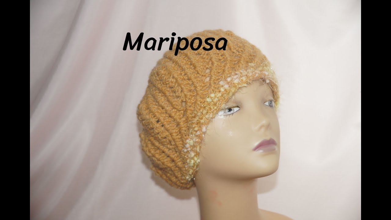 Объемный берет крючком !!!! Gorro De Ganchillo.Cap Crochet ( # 19)