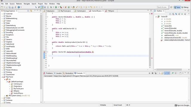 Grafik in Java - Raytracing #3 - Die Vector-Klasse смотреть онлайн