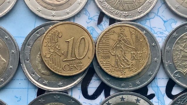 France 10 Cent 2000 2001 RF $Defect coins RARE$/2 Euro 90.000.000 смотреть онлайн