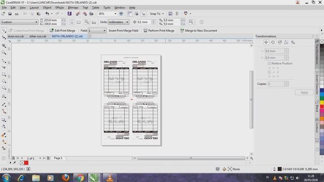 Tutorial cara menomerator nota dll ( Print Merge ) di Coreldraw 17 смотреть онлайн