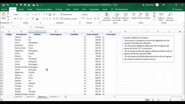 7 EJERCICIOS de EXCEL INTERMEDIO para PRÁCTICA - Parte 11 смотреть онлайн