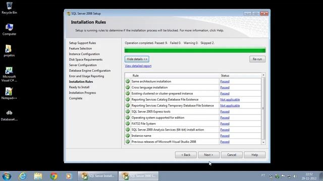 125 Instalação do SQL Server Express 2008 parte 2 смотреть онлайн