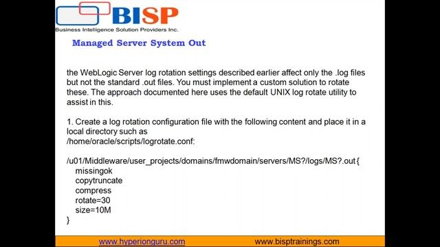 Weblogic - Managed Server Logs смотреть онлайн