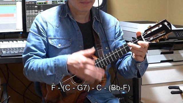 ウクレレ定番曲　The Beatles「Let it be」をウクレレで弾いてみた。Key=C　コード付き смотреть онлайн